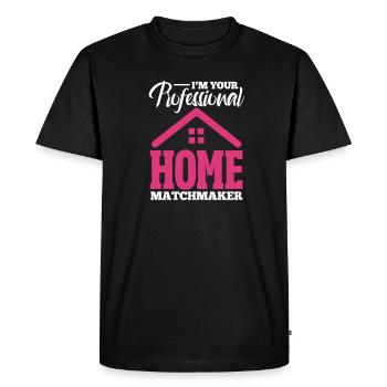 Real Estate Agent Real Estate Agent Gift - Men's Premium Organic T-Shirt - black - Front - Nico (187cm)