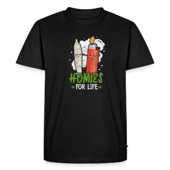 Cannabis - T-shirt Premium bio Homme - noir - Devant - Nico (187cm)