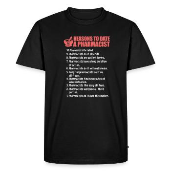 Pharmacie pharmacie pharmacienne cadeau - T-shirt Premium bio Homme - noir - Devant - Nico (187cm)