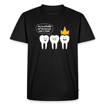 Dentiste Dentiste Dentiste Dentist Dents Cadeau - T-shirt Premium bio Homme - noir - Devant - Nico (187cm)