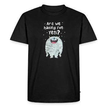 Yéti - T-shirt Premium bio Homme - noir - Devant - Nico (187cm)