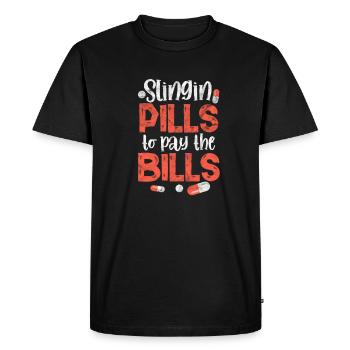 Pharmacy - Men's Premium Organic T-Shirt - black - Front - Nico (187cm)