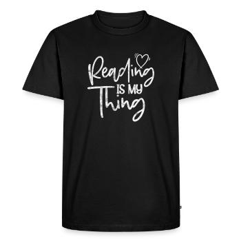 Read - Men's Premium Organic T-Shirt - black - Front - Nico (187cm)