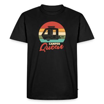 Camping Queen Camper Queen Cadeau de plein air - T-shirt Premium bio Homme - noir - Devant - Nico (187cm)