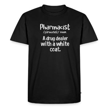 Pharmacy - Men's Premium Organic T-Shirt - black - Front - Nico (187cm)