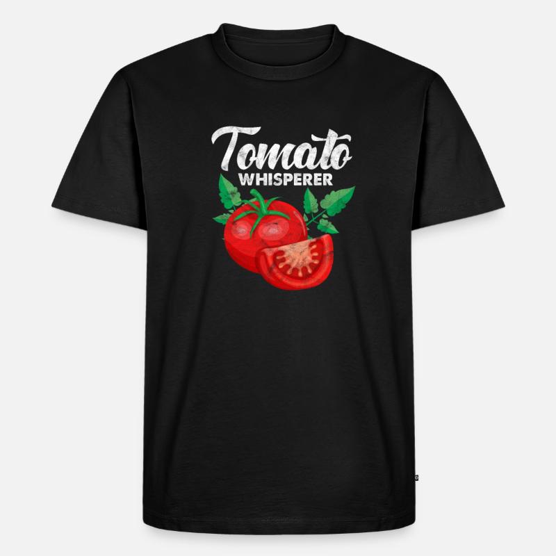 Tomate - Männer Premium Bio T-Shirt - Schwarz