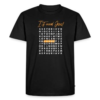 Jésus-Christ Christ Religion chrétienne Don - T-shirt Premium bio Homme - noir - Devant - Nico (187cm)