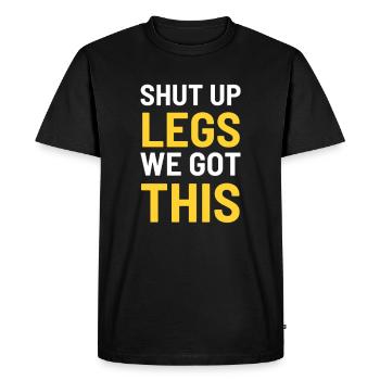 jogging sprint sport runner triathlete endurance run - Men's Premium Organic T-Shirt - black - Front - Nico (187cm)