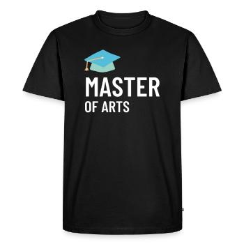 Master of Arts degree study uni thesis - Men's Premium Organic T-Shirt - black - Front - Nico (187cm)
