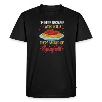 Spaghettis - T-shirt Premium bio Homme - noir - Devant - Nico (187cm)