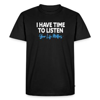 Santé mentale Cadeau en santé mentale - T-shirt Premium bio Homme - noir - Devant - Nico (187cm)