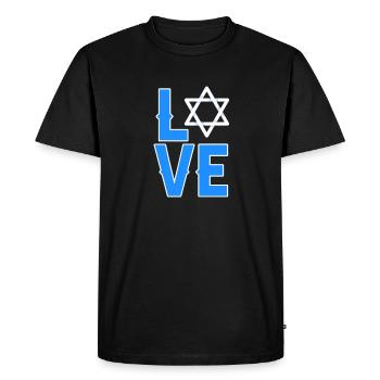 Hanoukka Juif Israël Juifs Hanoukka Cadeau - T-shirt Premium bio Homme - noir - Devant - Nico (187cm)
