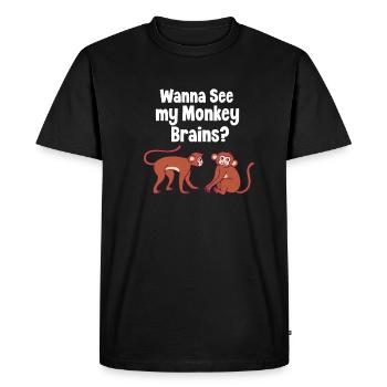 Singe Singe Singe Cadeau - T-shirt Premium bio Homme - noir - Devant - Nico (187cm)