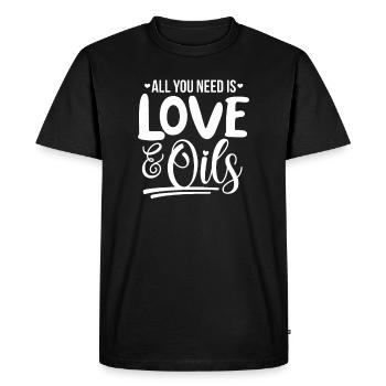Essential Oils Ätherische Öle - Men's Premium Organic T-Shirt - black - Front - Nico (187cm)