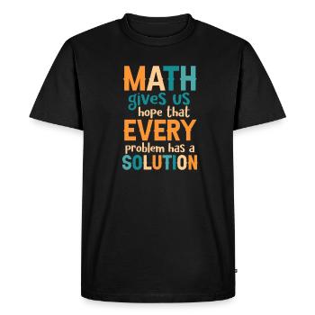 Math Teacher - Men's Premium Organic T-Shirt - black - Front - Nico (187cm)