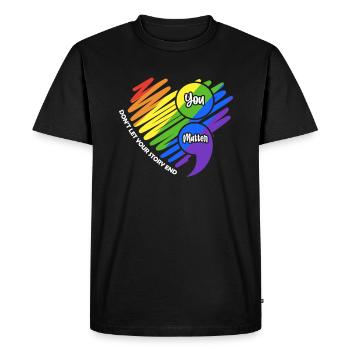 Santé mentale Cadeau en santé mentale - T-shirt Premium bio Homme - noir - Devant - Nico (187cm)