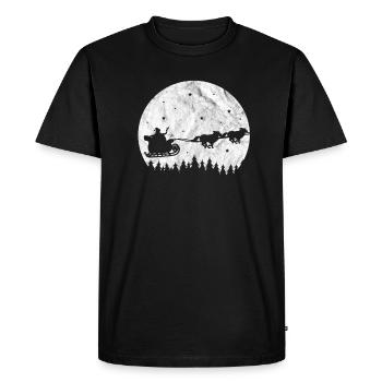 Sibérie Husky Chien de Noël Cadeau de Noël - T-shirt Premium bio Homme - noir - Devant - Nico (187cm)