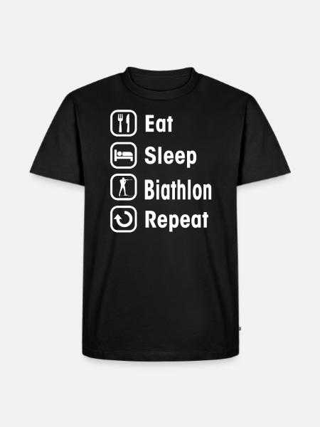 biathlon - Männer Premium Bio T-Shirt - Schwarz