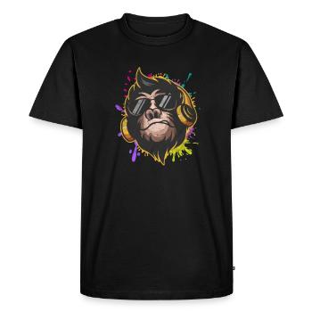 Musique de singe - T-shirt Premium bio Homme - noir - Devant - Nico (187cm)