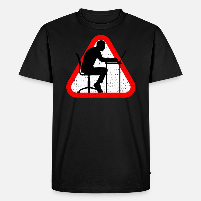 Attention Web Developer - Männer Premium Bio T-Shirt - Schwarz