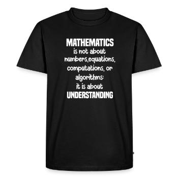 Math Teacher - Men's Premium Organic T-Shirt - black - Front - Nico (187cm)