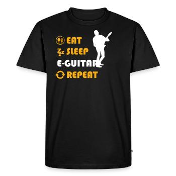 E-Guitar Graphic Shirt - Men's Premium Organic T-Shirt - black - Front - Nico (187cm)