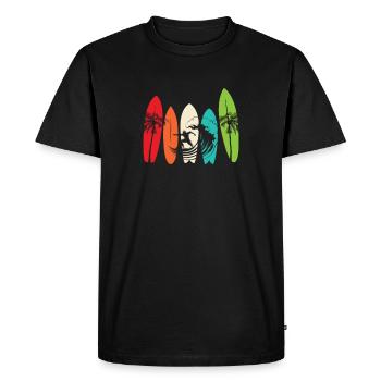 Surf Surfer Sea Surfboard Surfergirl Cadeau - T-shirt Premium bio Homme - noir - Devant - Nico (187cm)