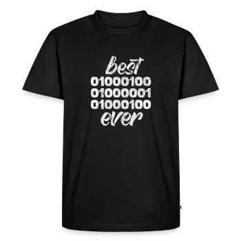 Père binaire - T-shirt Premium bio Homme - noir - Devant - Nico (187cm)
