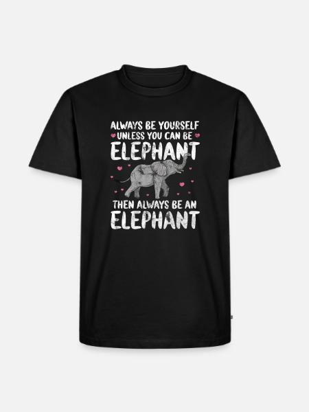 Éléphant - T-shirt Premium bio Homme - noir