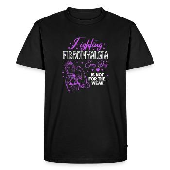 Fibromyalgie Fibro Fibromyalgie Rhumatisme Cadeau - T-shirt Premium bio Homme - noir - Devant - Nico (187cm)