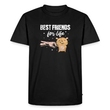 Hamster - T-shirt Premium bio Homme - noir - Devant - Nico (187cm)