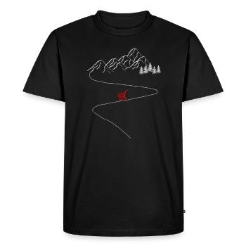shopping cart retail shopping funny humor - Men's Premium Organic T-Shirt - black - Front - Nico (187cm)