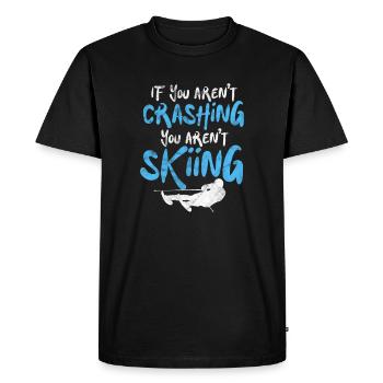Ski Ski Neige Hiver Vacances au ski Cadeau - T-shirt Premium bio Homme - noir - Devant - Nico (187cm)