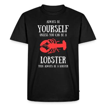 crab lobster cadeau de crustacé de mer naturel - T-shirt Premium bio Homme - noir - Devant - Nico (187cm)