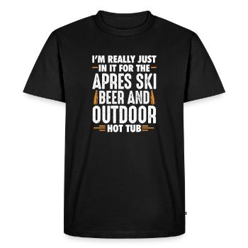 Apres Ski - Men's Premium Organic T-Shirt - black - Front - Nico (187cm)