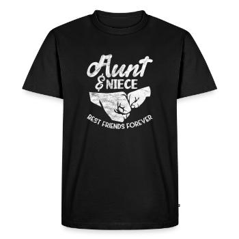 Tante Nièce - T-shirt Premium bio Homme - noir - Devant - Nico (187cm)