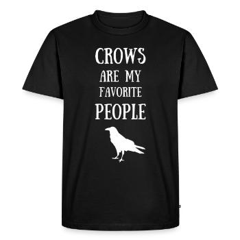 Raven bird crow beak fly gift - Men's Premium Organic T-Shirt - black - Front - Nico (187cm)