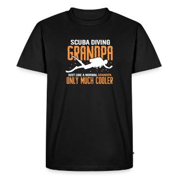 Plongeur Grand-père Plongée Grand-père Cadeau de mer - T-shirt Premium bio Homme - noir - Devant - Nico (187cm)