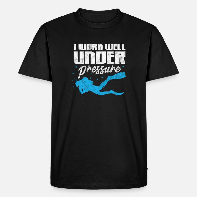 Taucher - Männer Premium Bio T-Shirt - Schwarz