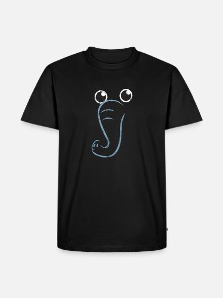 Éléphant - T-shirt Premium bio Homme - noir