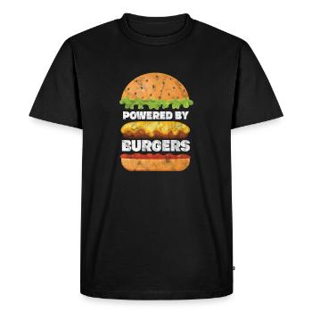 Burger - T-shirt Premium bio Homme - noir - Devant - Nico (187cm)