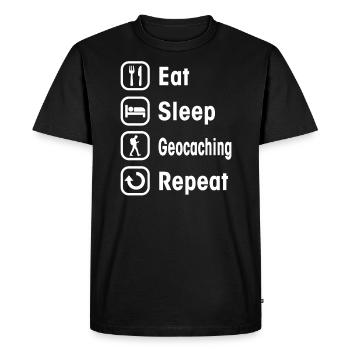 géocaching - T-shirt Premium bio Homme - noir - Devant - Nico (187cm)