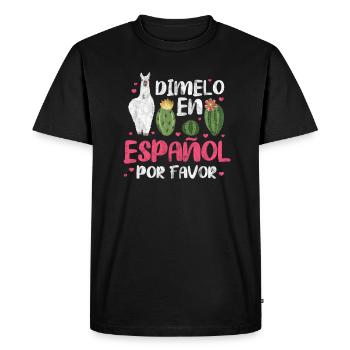 Enseignant - T-shirt Premium bio Homme - noir - Devant - Nico (187cm)