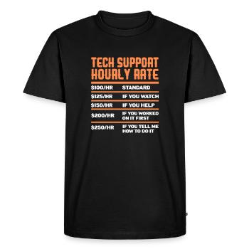 Technical Support Computer It Admin Gift - Men's Premium Organic T-Shirt - black - Front - Nico (187cm)