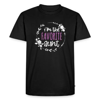 Aunt - Men's Premium Organic T-Shirt - black - Front - Nico (187cm)