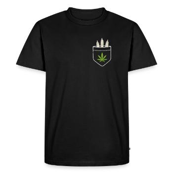 Cannabis - T-shirt Premium bio Homme - noir - Devant - Nico (187cm)