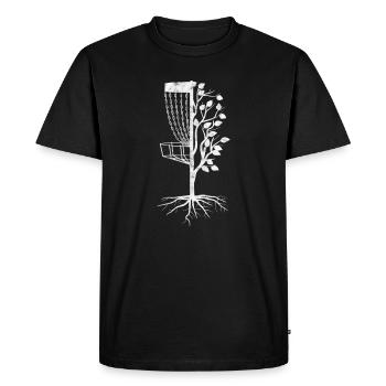 Disc Golf - Men's Premium Organic T-Shirt - black - Front - Nico (187cm)