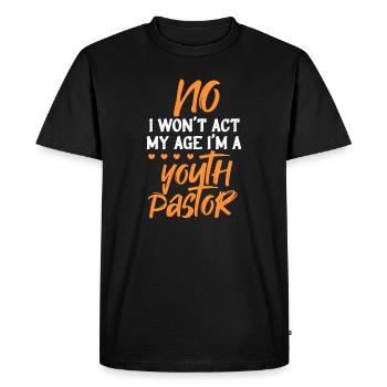 Pastor Parrer Priest Religion Church Gift - Men's Premium Organic T-Shirt - black - Front - Nico (187cm)