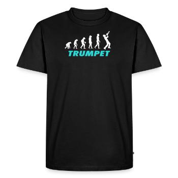 Tee-shirts de l’équipe trompette - T-shirt Premium bio Homme - noir - Devant - Nico (187cm)