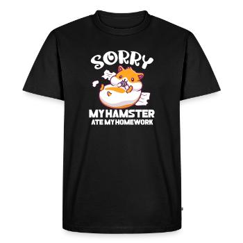 Hamster Pet Rodent Rodent Animal Gift - Men's Premium Organic T-Shirt - black - Front - Nico (187cm)